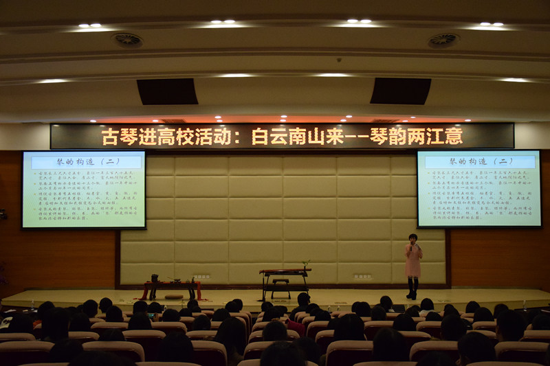 边红艳老师向大家讲解古琴